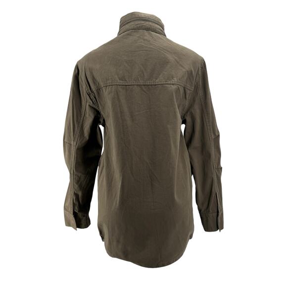 Madewell Men's Field Jacket Small Cargo Green Packable Hood Pockets 100% Cotton - Picture 3 of 13